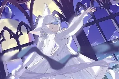 弓箭手雪乃全身像，穿着绿色猎装，手持长弓，银发飘逸，眼神锐利，背景为森林，晨光朦胧